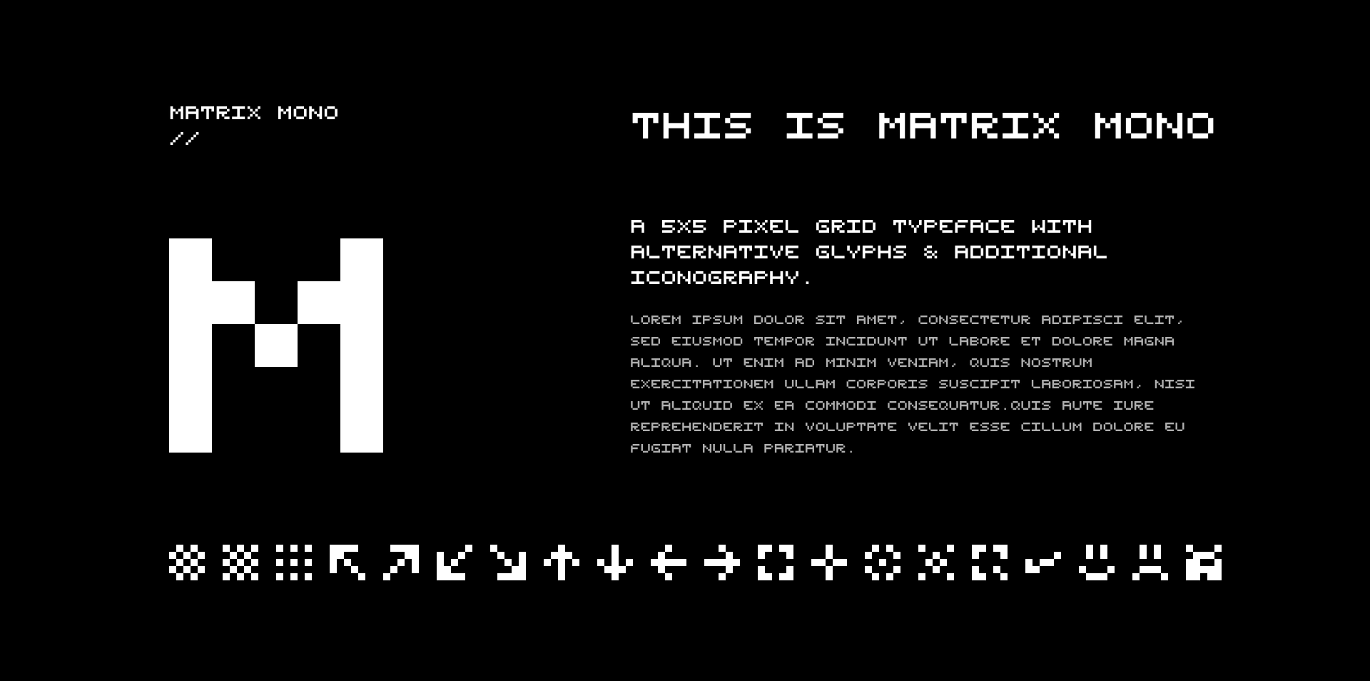 Matrix Mono font characters